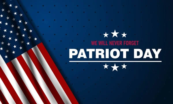 Patriot Day Září Pozadí Vektorové Ilustrace — Stockový vektor