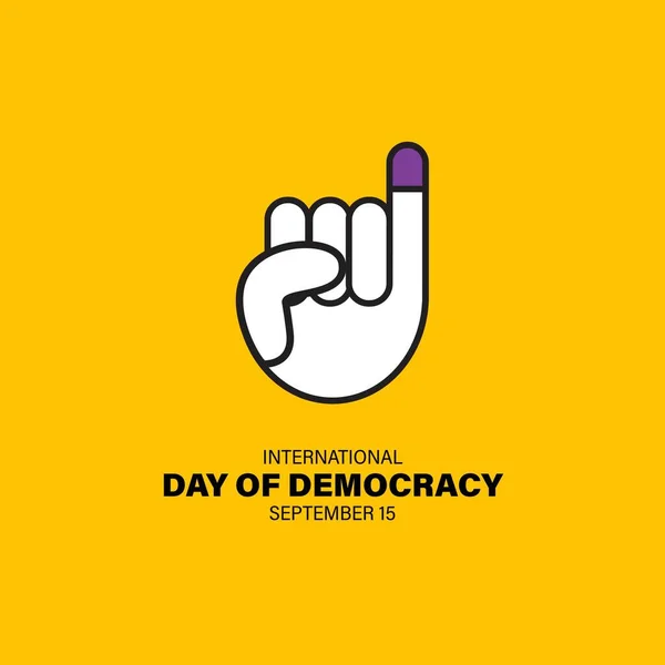 Διεθνής Ημέρα Της Δημοκρατίας Σεπτεμβρίου Απεικόνιση Διανύσματος Φόντου — Διανυσματικό Αρχείο