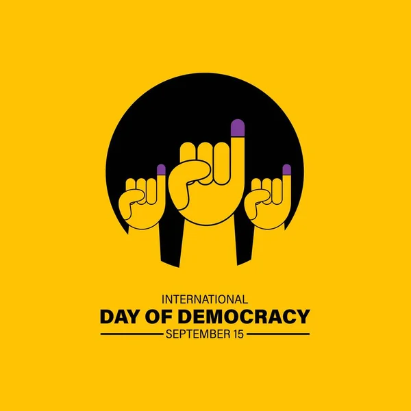 Διεθνής Ημέρα Της Δημοκρατίας Σεπτεμβρίου Απεικόνιση Διανύσματος Φόντου — Διανυσματικό Αρχείο