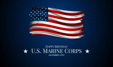 US Marine Corps Birthday November 10 Background Vector Illustration clipart