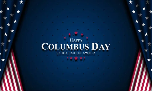 Happy Columbus Day Background Vector Illustration — Stock Vector
