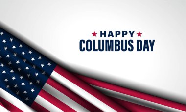 Mutlu Columbus Günü arkaplan vektör çizimi