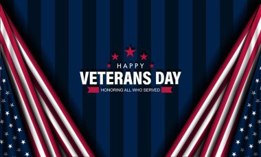 Mutlu Gaziler Günü Amerika Birleşik Devletleri arka plan vektör illüstrasyonu