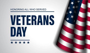 Happy Veterans Day United States of America background vector illustration clipart