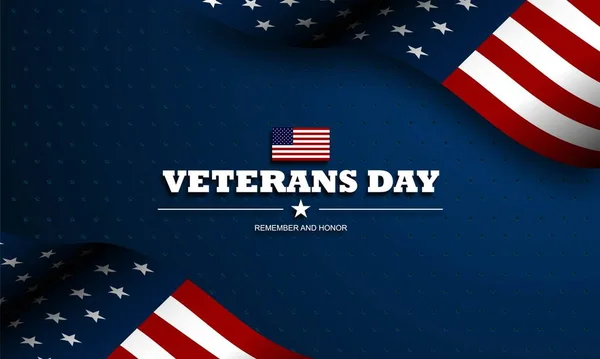 Happy Veterans Day United States America Background Vector Illustration — Stock Vector