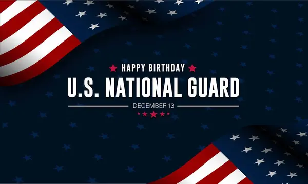 stock vector United States National Guard Birthday December 13 Background Vector Illustration