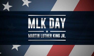 Mutlu Martin Luther King Jr. 16 Ocak Arka plan Vektör İllüstrasyonu