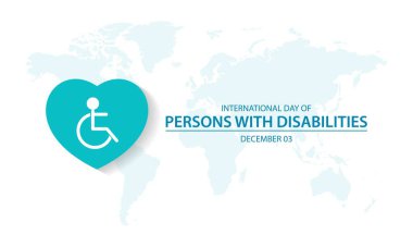 Uluslararası Engelliler Günü Aralık 03 Arkaplan Vektör İllüstrasyonu