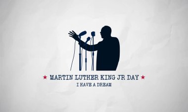 Mutlu Martin Luther King Jr. Günler Arkaplan Vektörü İllüstrasyonu