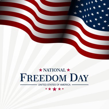 Ulusal Özgürlük Günü 01 Şubat Arkaplan Vektörü İllüstrasyonu