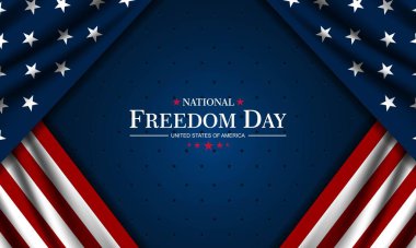 Ulusal Özgürlük Günü 01 Şubat Arkaplan Vektörü İllüstrasyonu