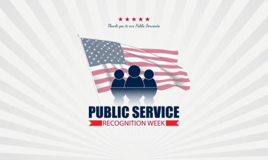 Kamu Hizmeti Tanıma Haftası Geçmiş Vektör İllüstrasyonunuz kutlu olsun
