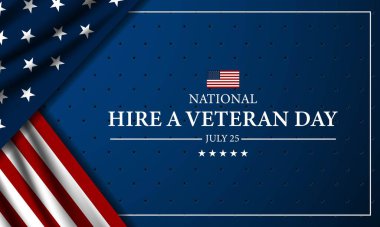 Happy National Hire A Veteran Day Background Vector Illustration  clipart