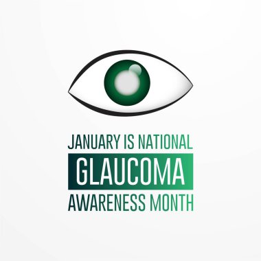 Ulusal Glaukoma Bilinci Ay Arkaplan Vektörü İllüstrasyonu 