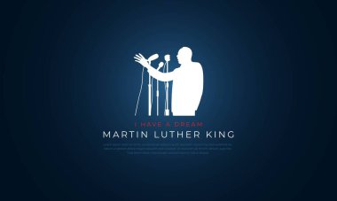 Mutlu Martin Luther King Günü Geçmiş Vektör İllüstrasyonu