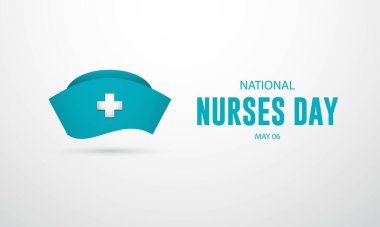 Ulusal Hemşireler Günü 06 Mayıs Arka plan vektör illüstrasyonu