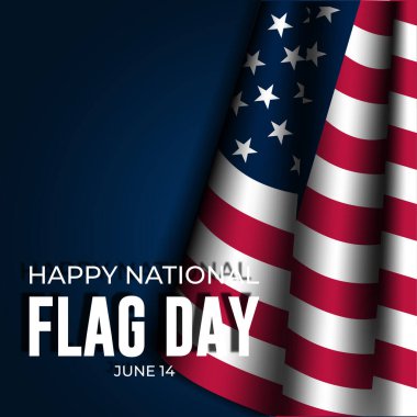 Mutlu Bayrak Günü Amerika Birleşik Devletleri 14 Haziran Arkaplan Vektör İllüstrasyonu