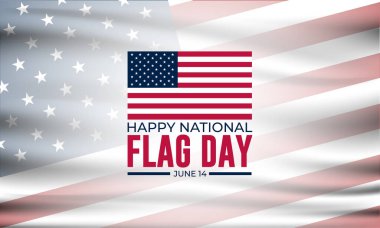 Mutlu Bayrak Günü Amerika Birleşik Devletleri 14 Haziran Arkaplan Vektör İllüstrasyonu