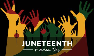 Mutlu Haziranlar. 19 Haziran Özgürlük Günü. Vektör illüstrasyonu.