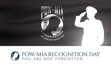 Ulusal POW MIA Tanıma Günü Arkaplan Vektörü İllüstrasyonu