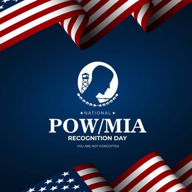 Ulusal POW MIA Tanıma Günü Arkaplan Vektörü İllüstrasyonu