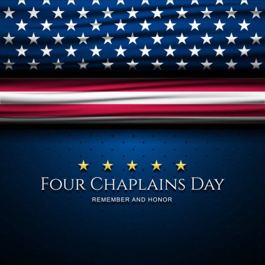 Four Chaplains Day Remember And Honor, February 03 Background Vector Illustration clipart