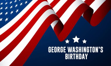 Celebration Of George Washington's Birthday In United States Background Vector Illustration clipart