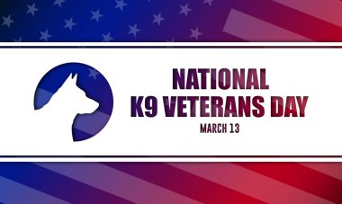 National K9 Veterans Day Design Background Illustration clipart