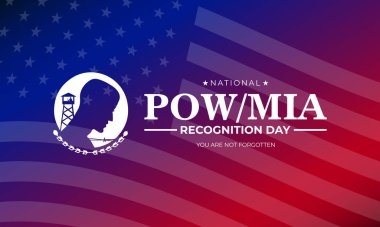 Ulusal POW MIA Tanıma Günü Tasarım Arkaplan Çizimi