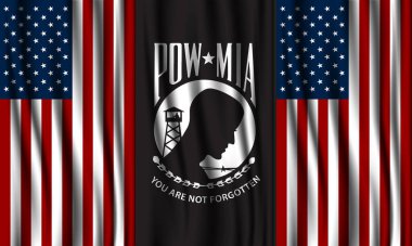 Ulusal POW MIA Tanıma Günü Tasarım Arkaplan Çizimi