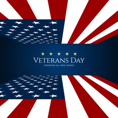 Mutlu Gaziler Günü Amerika Birleşik Devletleri arka plan vektör illüstrasyonu