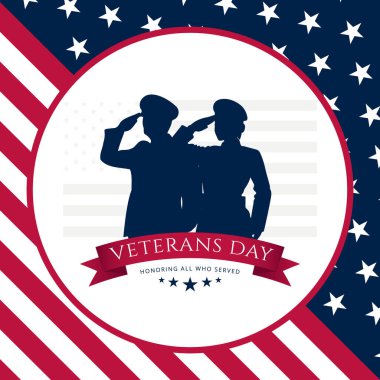 Mutlu Gaziler Günü Amerika Birleşik Devletleri arka plan vektör illüstrasyonu