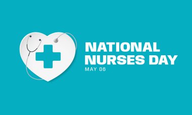 Ulusal Hemşireler Günü 06 Mayıs Arka plan vektör illüstrasyonu