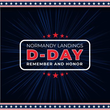 Normandiya Çıkarması Haziran 06 Arkaplan Tasarımı Çizimi