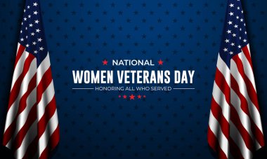 Mutlu Kadın Gaziler Günü Amerika Birleşik Devletleri arka plan vektör illüstrasyonu