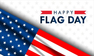 ABD 'de Bayrak Günü 14 Haziran Arkaplan Vektör İllüstrasyonu