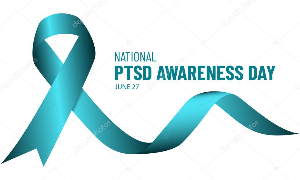 National PTSD Awareness Day Background Vector Illustration