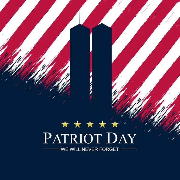 Vatanseverlik Günü 11 Eylül arkaplan vektör illüstrasyonunu asla unutma