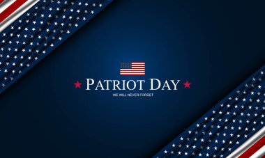Vatanseverlik Günü 11 Eylül arkaplan vektör illüstrasyonunu asla unutma