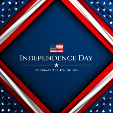 4 Temmuz Bağımsızlık Günü 'nüz kutlu olsun ABD Arkaplan Tasarım Vektörü illüstrasyonu