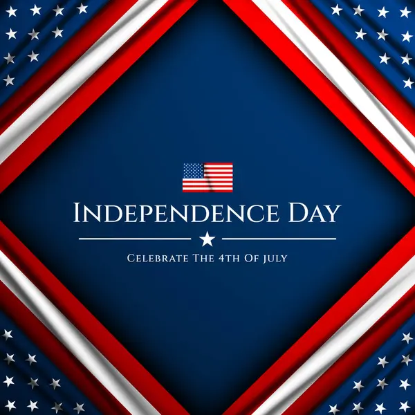 4 Temmuz Bağımsızlık Günü 'nüz kutlu olsun ABD Arkaplan Tasarım Vektörü illüstrasyonu