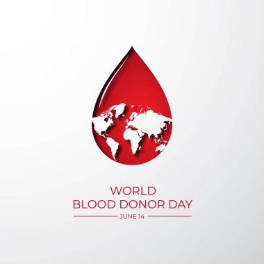 Dünya Kan Bağışı Günü 14 Haziran Tasarım Arkaplan İllüstrasyonu