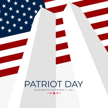 Vatanseverlik Günü 11 Eylül arkaplan vektör illüstrasyonunu asla unutma