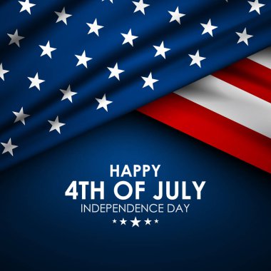 4 Temmuz Bağımsızlık Günü 'nüz kutlu olsun ABD Arkaplan Tasarım Vektörü illüstrasyonu