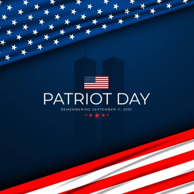 Vatanseverlik Günü 11 Eylül arkaplan vektör illüstrasyonunu asla unutma