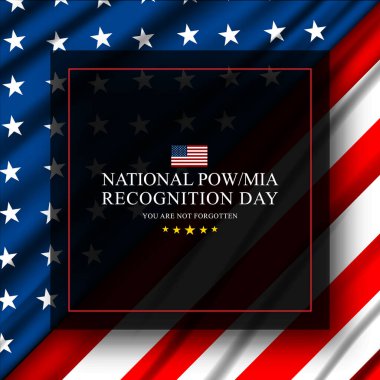 Ulusal POW MIA Tanıma Günü Tasarım Arkaplan Çizimi