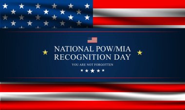 Ulusal POW MIA Tanıma Günü Tasarım Arkaplan Çizimi
