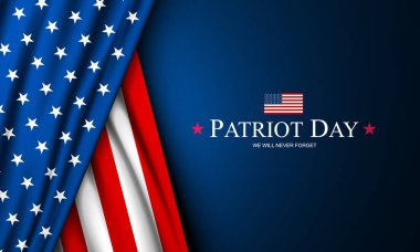 Vatanseverlik Günü 11 Eylül arkaplan vektör illüstrasyonunu asla unutma