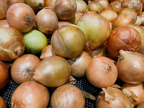 stock image Onion Sensation: Eye-Catching Close-Up Shots of Several Types of Onions Presented in a Supermarket