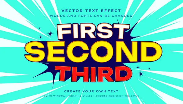 Vektör 3B düz gölge metin efekti. Tanıtım grafik biçimini soyut arkaplanda ayarla